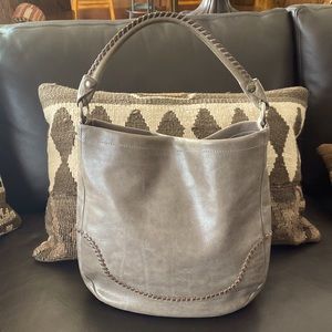 FRYE Mellisa Whipstitch Hobo, Gray 🌸 EUC